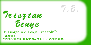 trisztan benye business card